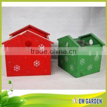 China Supplier Mini Size Clay Pot ,House Shape Red and Green Planter photo-2