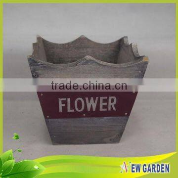 Multi-function Wood Flower Basket,Custom Recycled Plant Pot photo-5