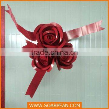 Customized Decorative Red Metal Rose Flower photo-2