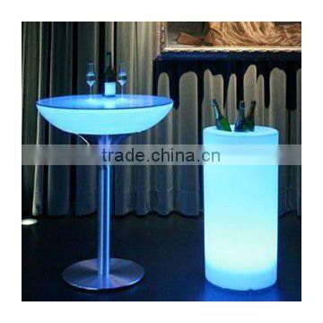 flashing plastic led cube chair and desk for bar