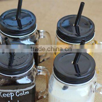 16oz Double Wall Cup With Lid and Straw Plastic Mug photo-3