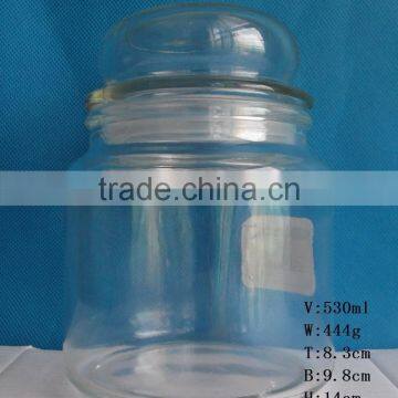 530ml hot sales glass wax holder candle jar