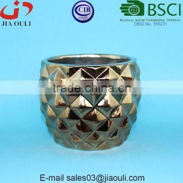 Plating Gold Ceramic Pineapple Pot for Christmas photo-4