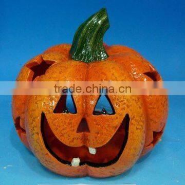 ceramic pumpkin with halloween designs JM111000