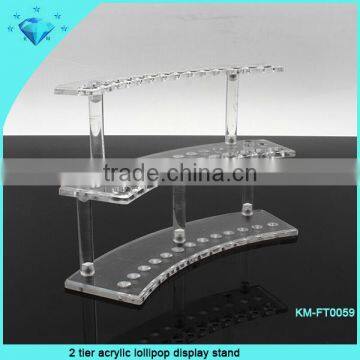 trustworthy china supplier 2 tier acrylic lollipop display stand