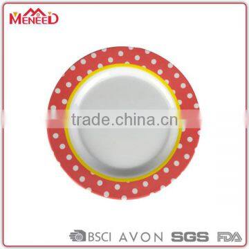2015 Polka Dot Design Cheap Dining Hot Sale Melamine Plate photo-2