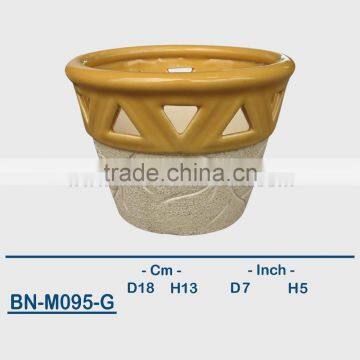 Vietnamese Ceramic Sandblasting Mini Flower Pot BN-M095 photo-4