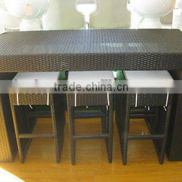 Rattan Modern Space-saving Cube Dining Set for Garden,patio and Outdoor photo-3