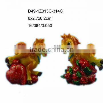 New year resin horse symbol statue