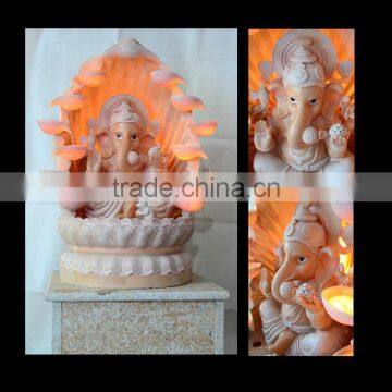 hindu god ganesh statue indoor resin water fountain for decor