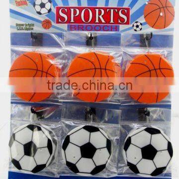 Basketabll and football flashing ball pin