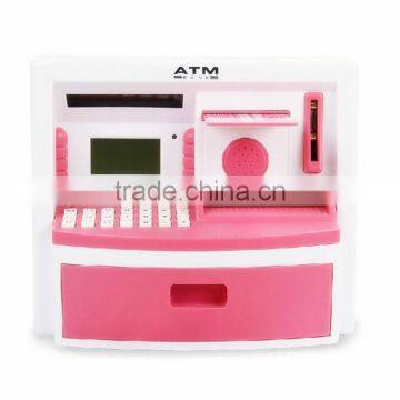 2015 Mini Children Kids Games Plastic Voice ATM Bank Toy Money Saving Banks From ICTI Dongguan Manufacturer photo-2