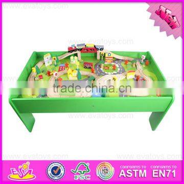 2017 New Design Preschool Children Activity Toys Wooden Train Table W04C069 photo-5
