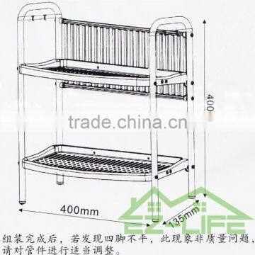 2017 Best Selling 2 Tiers Chrome Plated Kitchen Accessory Dish Rack/ Dish Drainer/Plate Rack photo-3