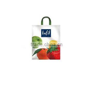 Disposable clip close handle plastic bags for food and fruit