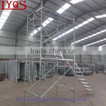 Scaffolding parts and ladder frame scaffolding for construction