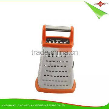 ZY-N5017 stainless steel kitchen utensil 4 side manual cheese vegetable Multiple grater with handle