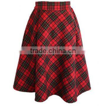 Fashion 2015 Autumn Winter Casual High Waist Midi Women Girl Knee-Length Skirt photo-2