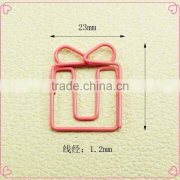 Facoty Supply Christmas Gift Box Shape Metal Paper Clips photo-2