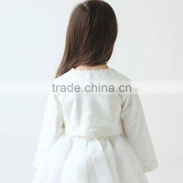 Bolero Jacket for Little Girl Baby Lace Flower Sweet Wedding Dress Tops photo-3