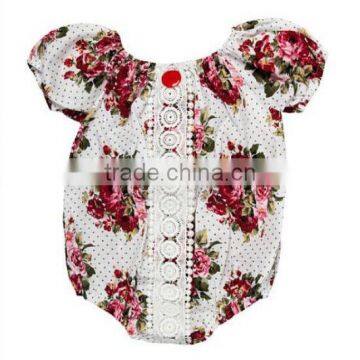 Boutique Baby Romper 2017 Wholesale Baby Girl Rompers Soft Design Baby Lace Ruffle Romper for Kids photo-4