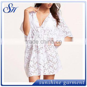 2016 soft lace womens beachwear dresses