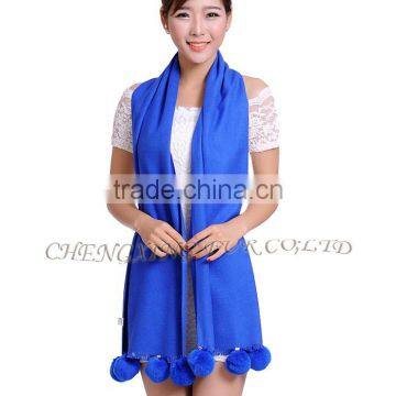 CX-B-P-42B Latest Lady Fashion Plain Pashmina Cheap Wholesale Shawls photo-3