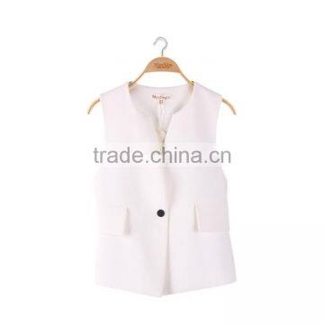 New style nice design fashion elegant high end clothing manufacturing white clothes women jacket 2016