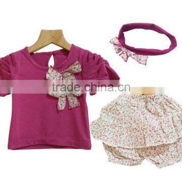 Comfortable 100%cotton Two Pieces Infant Clothing Wholesale Fashion Newborn Baby Clothes Set photo-2