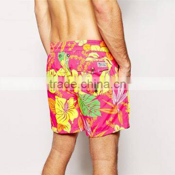 Mens Bright Color Hawaiian Swim Shorts Men photo-3