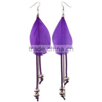 Funky Feather Earrings,jewelry Feather Charm Pendant Earrings,long Feather Accessories Earrings photo-3