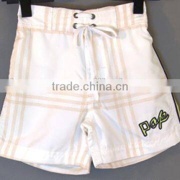 White grey stripe boys shorts adjustable belt shorts