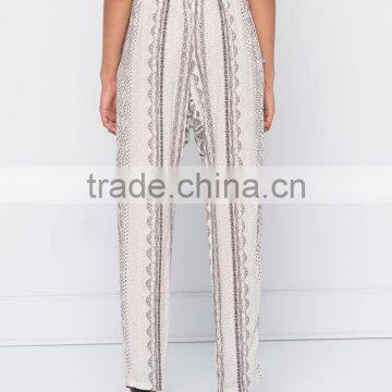 Fashion Bohemian Chiffon Cheap Ladies Loose Long Girl Wide Leg Casual Summer Beach Palazzo Blouse Coat Pant photo-3