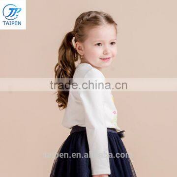 2017 Spring Girls t Shirt With Butterfly Pattern Children Clothing Long Sleeve Pullover Cotton t Shirt photo-3