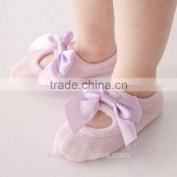 2017 New Design Spring Baby Socks Cotton Lace Stocking Flowers Bow Socks Floor Socks Anti-pilling Anti-skid photo-2