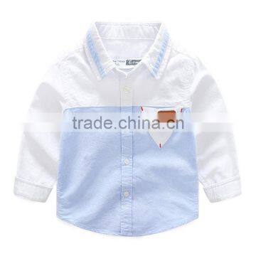 S33471W Children's Fashion Long-sleeved 100 Cotton Boys Shirt photo-2