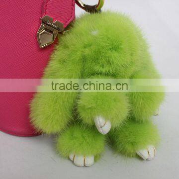 Myfur Customized Colorful Copenhagen Mink Fur Rabbit Car or Bag Charm Keychain photo-4