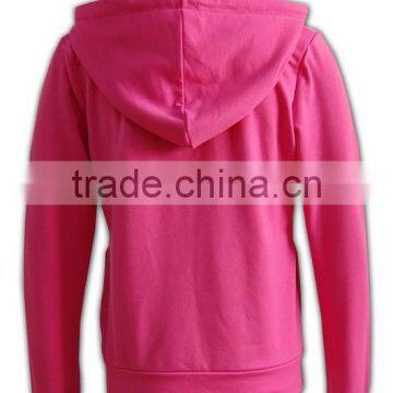 BSCI 2016 Design Sublimation Screenprint Embroidery Zipper Hoody Plain Pink Zipper Hoodie photo-4