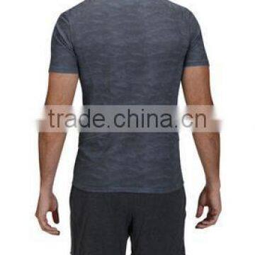 High Quality Short Sleeve Muscle Fitted Gym T-Shirt OEM Design Round Neck