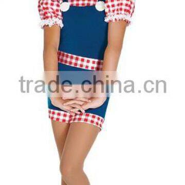 New girl flower team blue dancecostume -- newest hot team teen style dress wear--child&adults team hot dance tutu skirt