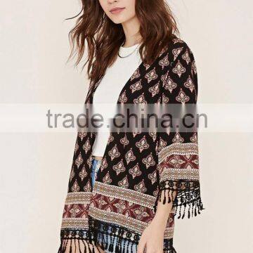 2016 Shandao New Arrival Printed Cotton Summer Fashion Long Sleeve Italian Blouse photo-5