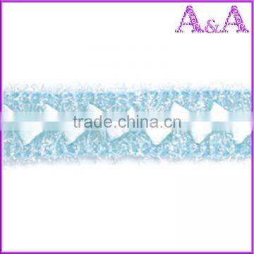 China Wholesale 7.2cm Embroidered Black and White Net Lace Trim Ribbon Sewing Decor photo-2