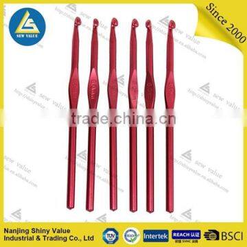 Custom Single red aluminum crochet knitting needles