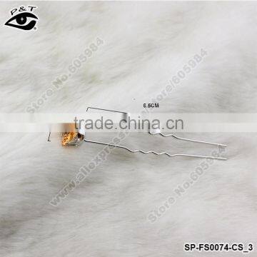 U Shaped Hair Pins Rhinestone Crystal Hairpins for Girls Hair Accessories Wholesale photo-3