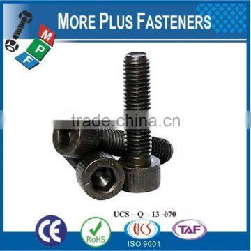 Made in Taiwan Plain Alloy Steel Black Oxide Metric Stainless Steel Socket Head Cap Screw