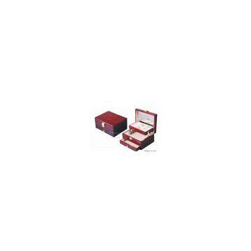 Jewellery collector case with tray and drawer