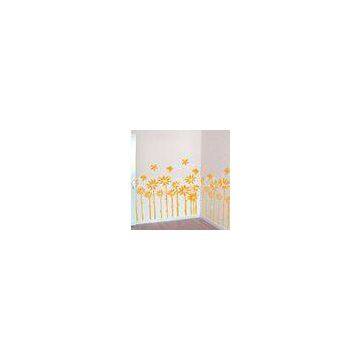 Unique Nontoxic Decorative Yellow Flower Wall Sticker F065