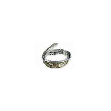 Super Bling silver Pet Collar and Leash With clasp , dog collar and lead