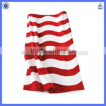 Large size stripe printed 100% cotton beach towel 180cm