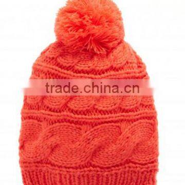 100% Acrylic Custom Cable Knit Beanie for sale